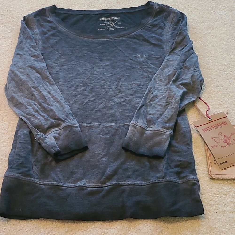 COPY - New True Religion 3/4 Sleeve Top XS Vintage Wash
